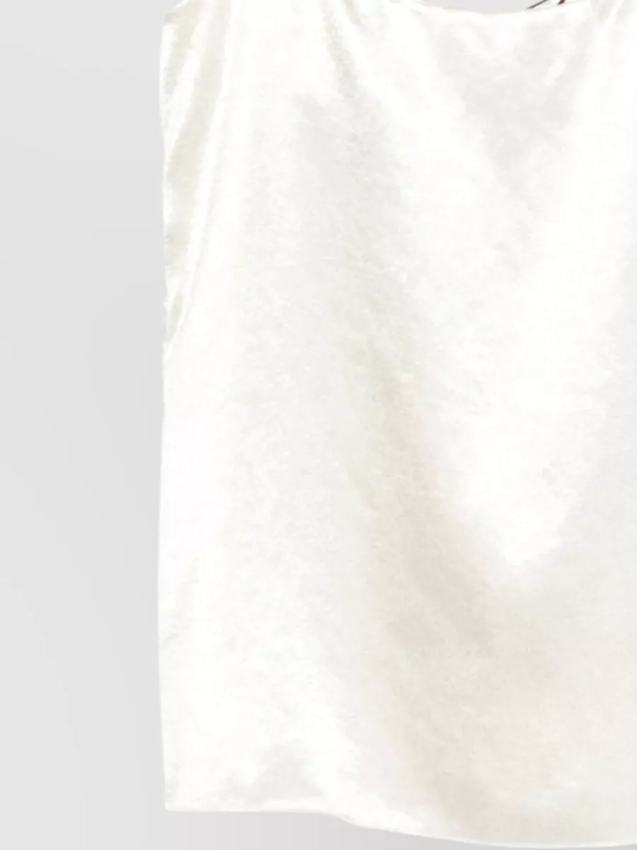 Alysi Satin Strap Detail Sleeveless Square Neck Top