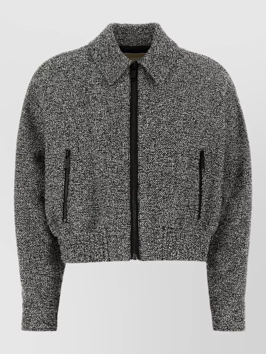 Michael Kors Two-tone tweed bomber jacket