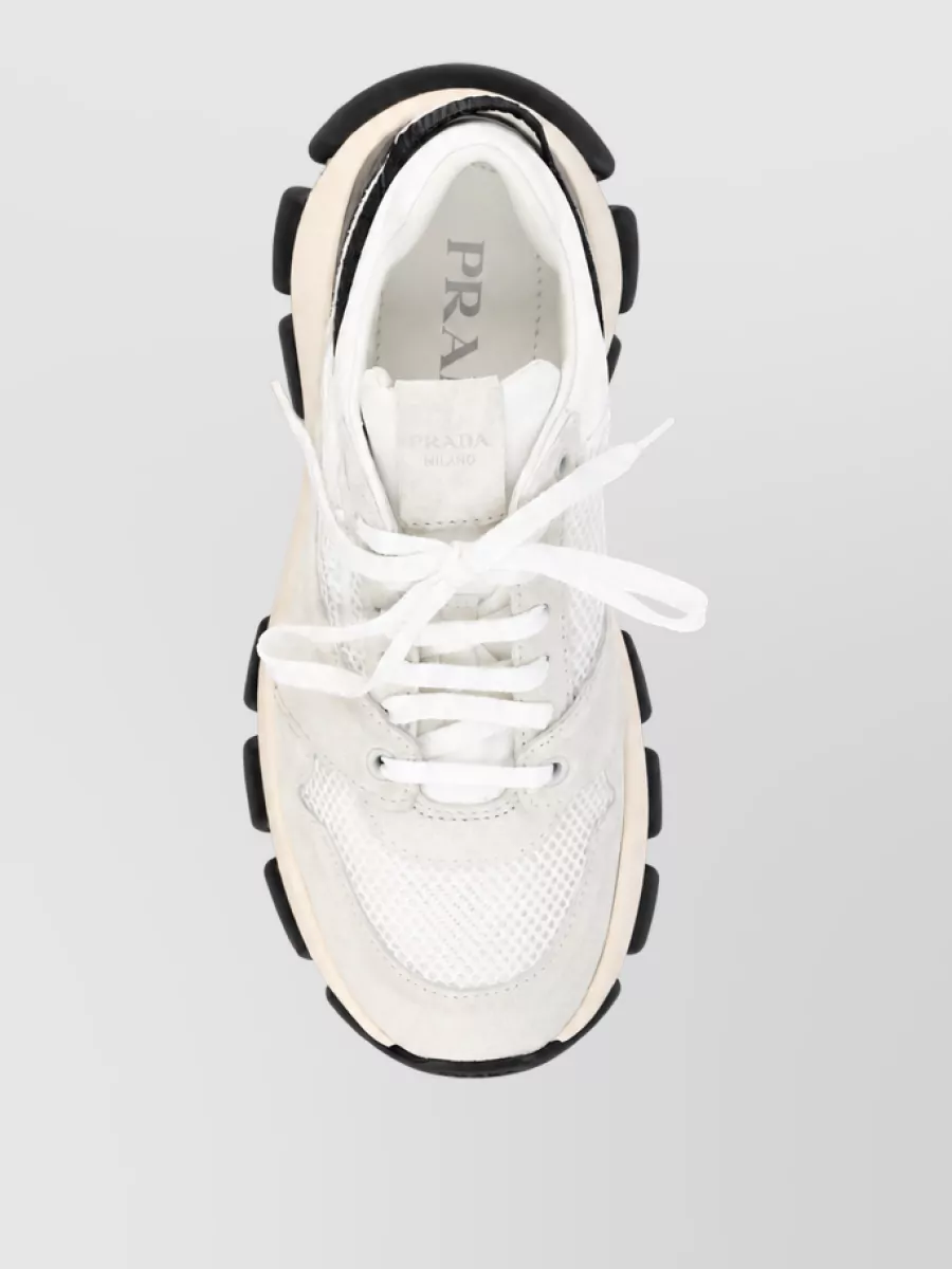Prada Calf Leather Low-Top Sneakers