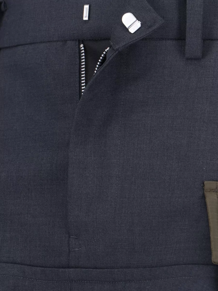 Sacai Midi Skirt Asymmetric Design Belt Loops