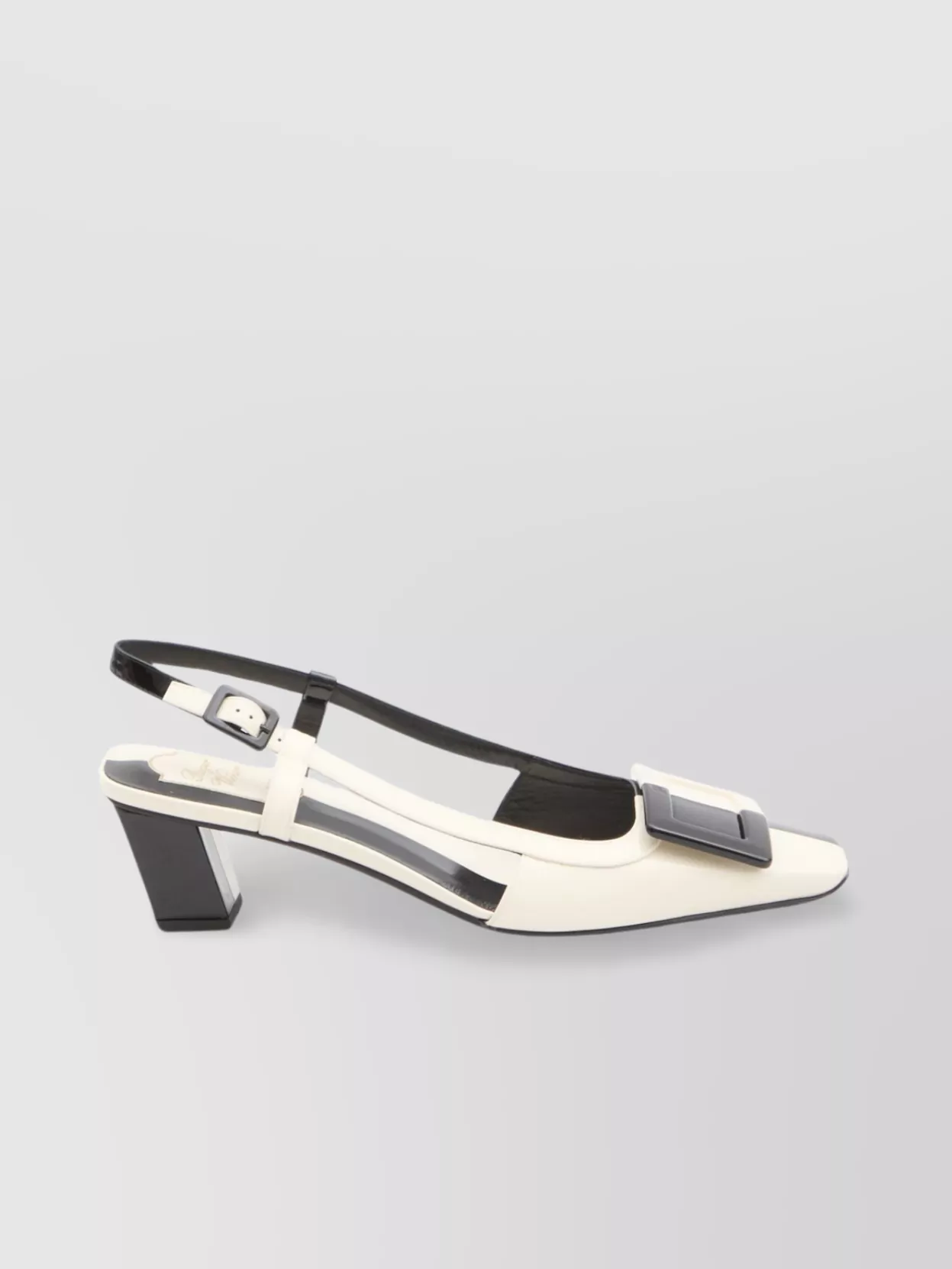 【関税&送料込】Roger Vivier Leather Slingback Pumps Viv' Canard Slingback Pumps in leather Black Woman