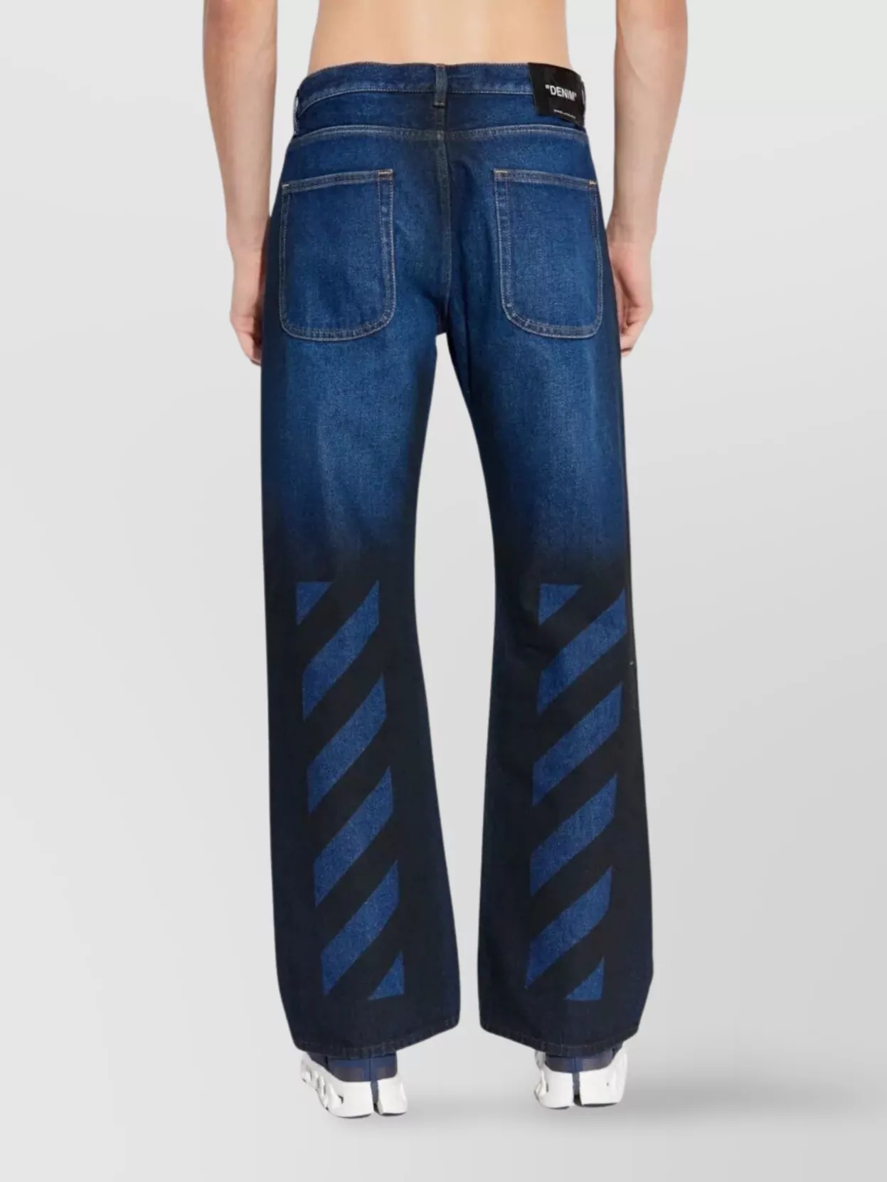 Off-White Relaxed Fit Denim Trousers Logo