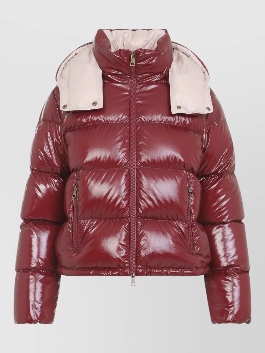 Moncler Down Cropped Hooded Puffer Jacket