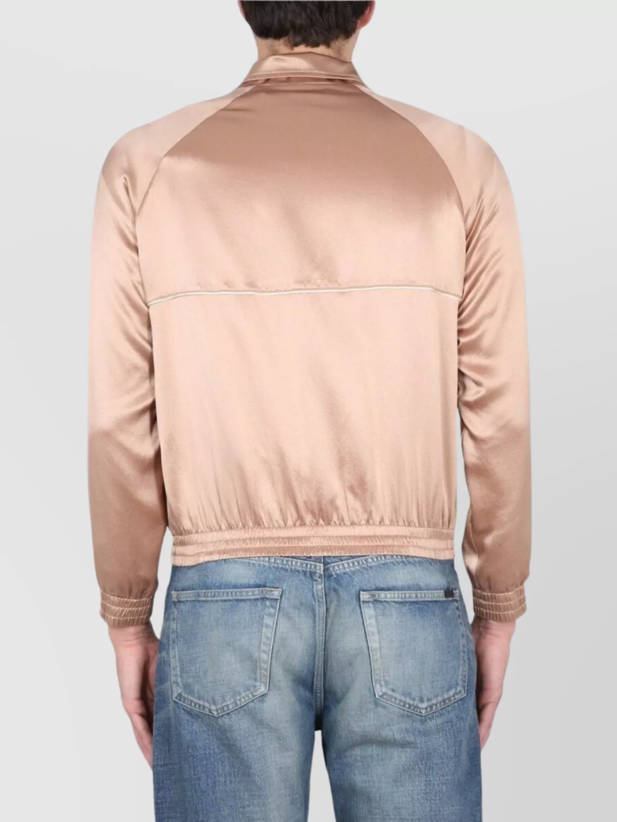 Saint Laurent Organic Silk Satin Jacket Pockets