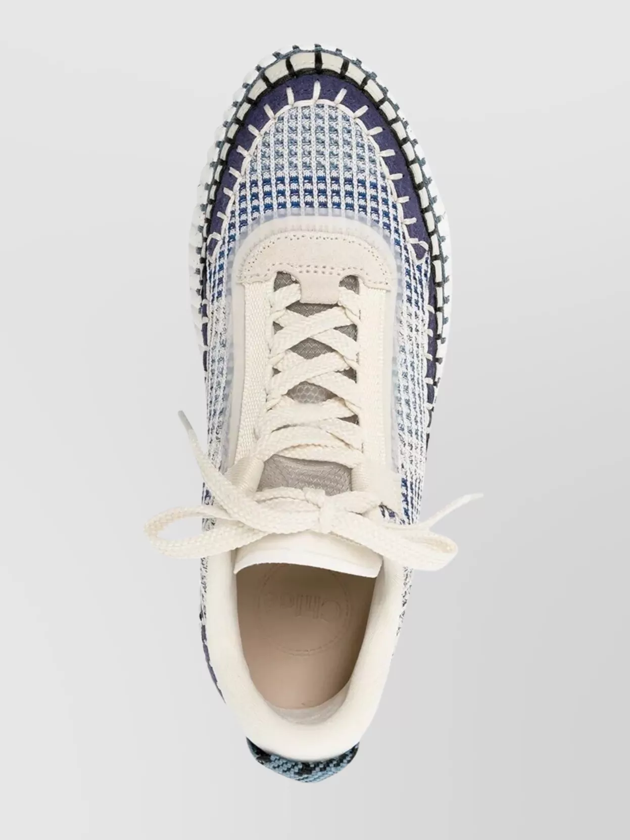 Chloé Nama Embroidered Suede And Recycled-mesh Sneakers In White