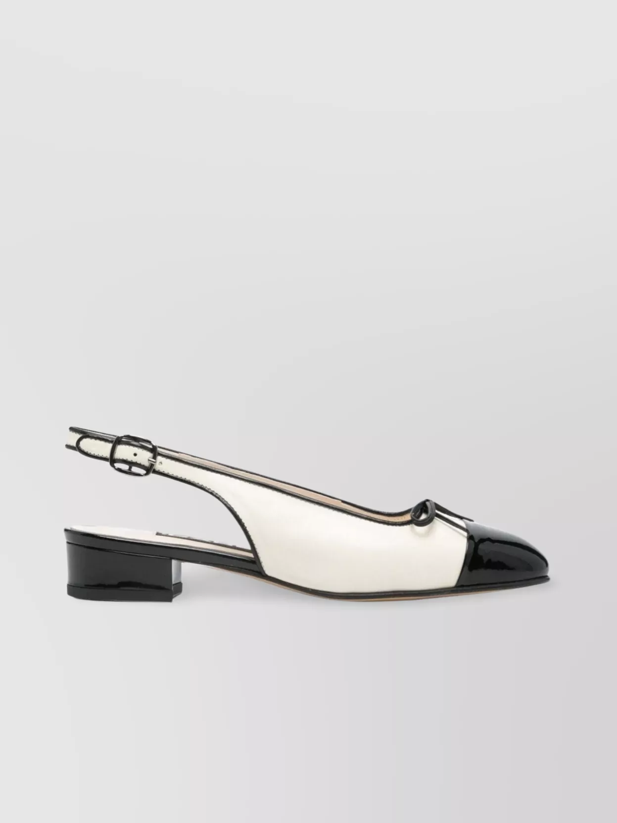 Carel Paris Two-Tone Almond Toe Leather Pumps With Bow