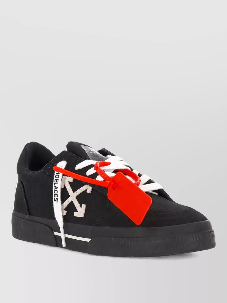 Off-White cotton leather low-top sneakers