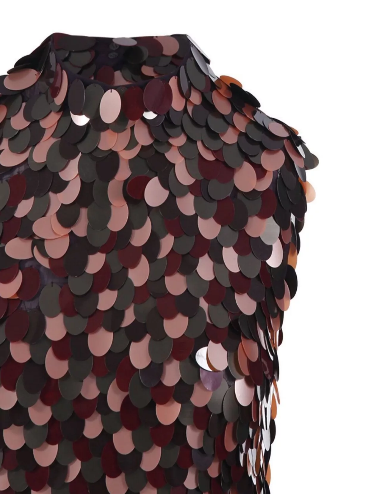 Dries Van Noten High Neck Sleeveless Sequin Top
