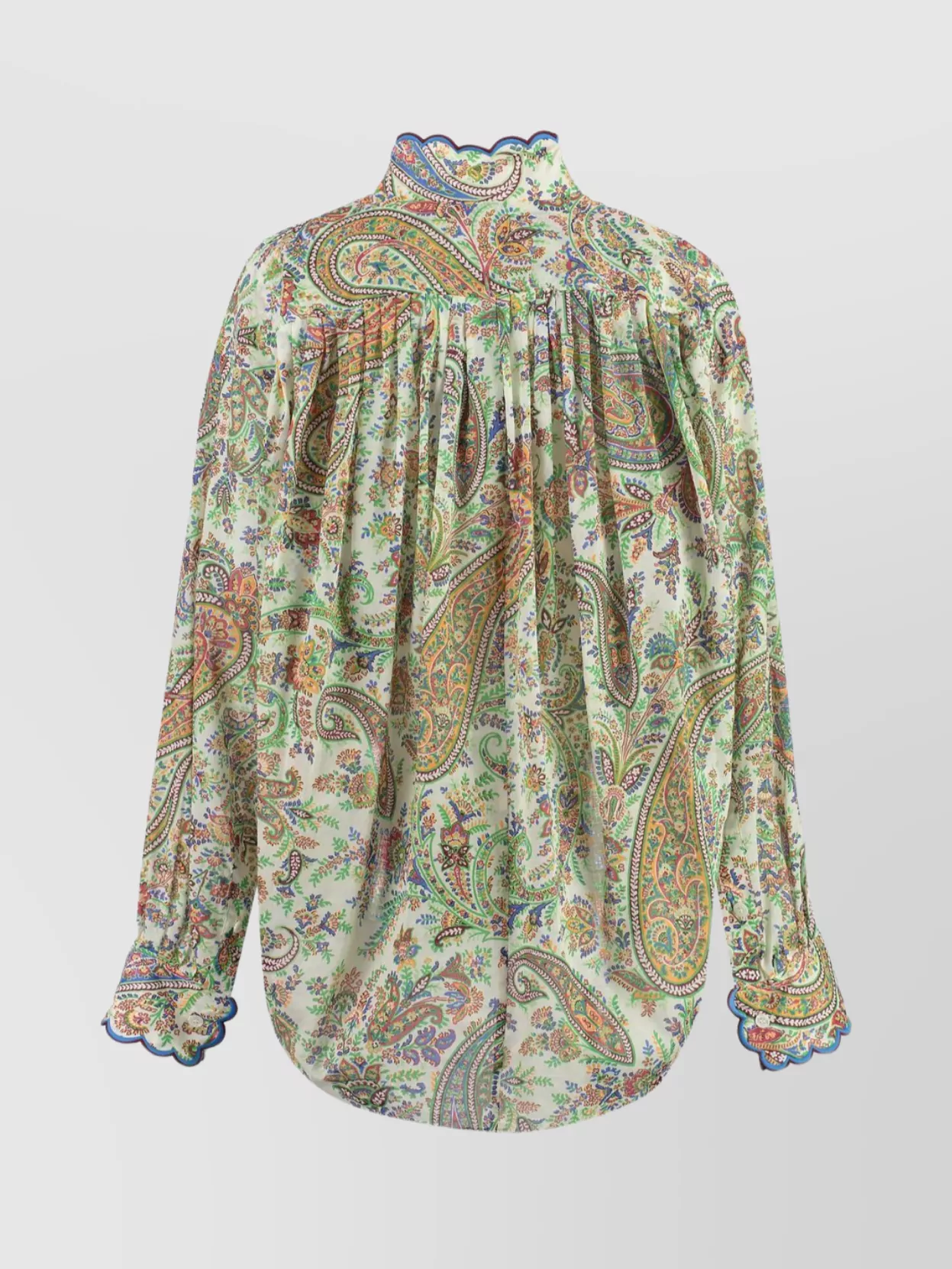 Etro Paisley Pattern High Neck Blouse