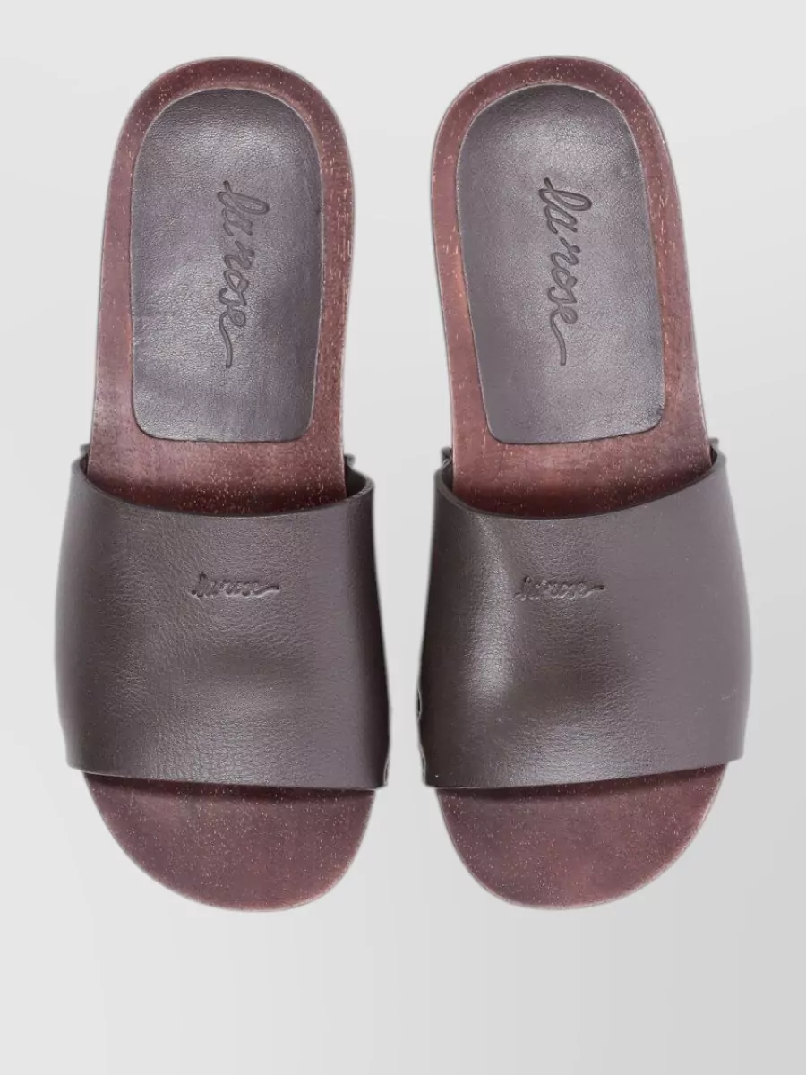 La Rose Leather Sandals