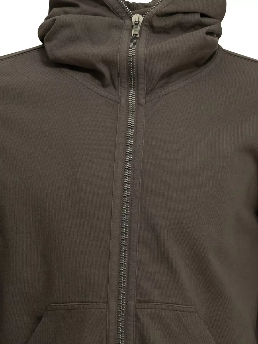 Rick Owens Drkshdw Cotton Zip Up Hooded Jacket