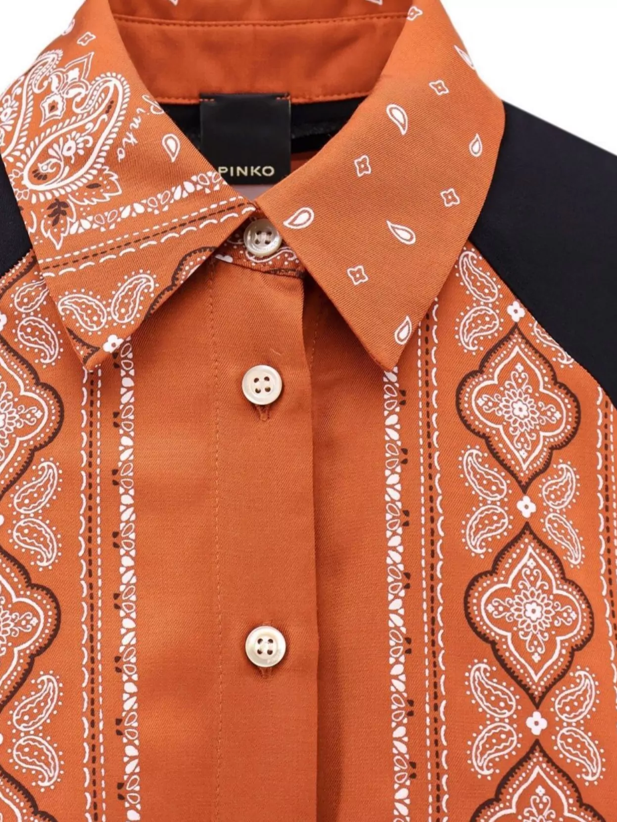 Pinko Clocks Viscose Shirt Bandana Print