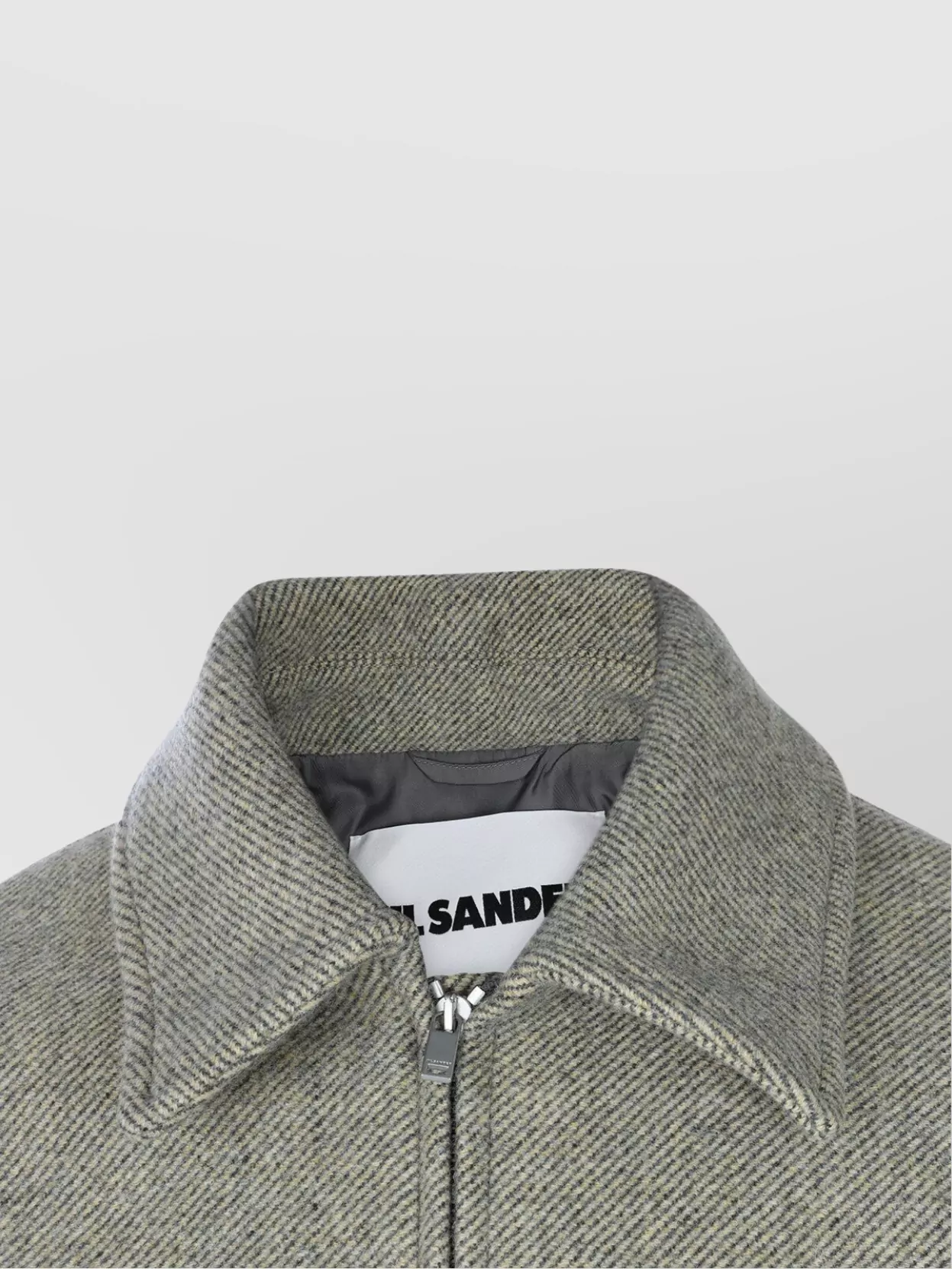 Jil Sander Collared Long Sleeve Textured Fabric Jacket