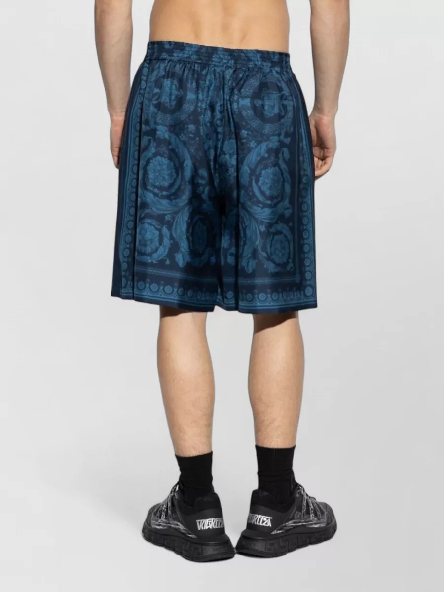 Versace Printed Silk Bermuda Shorts