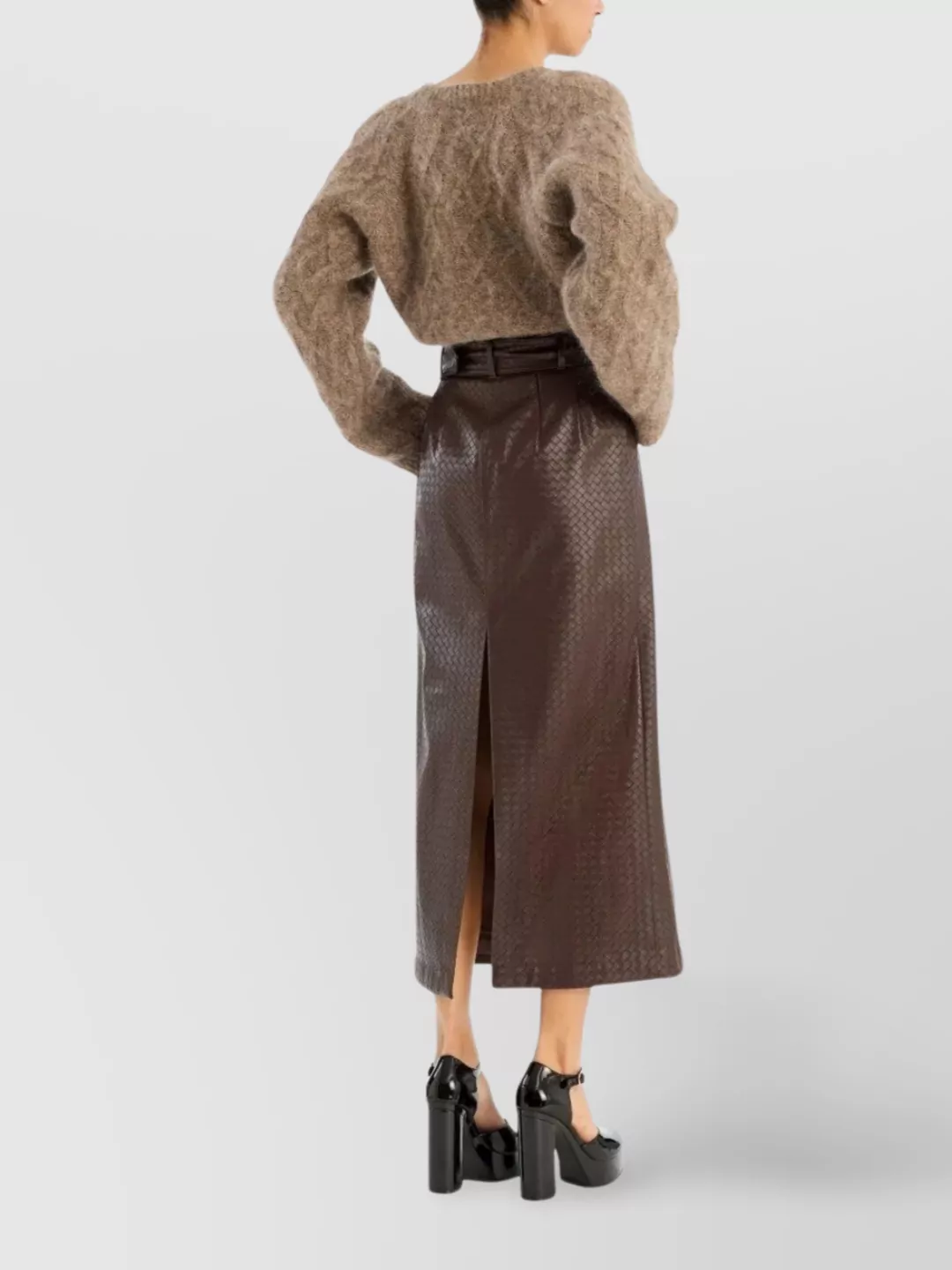 Rotate Cozy Cable Knit Cardigan V-Neck