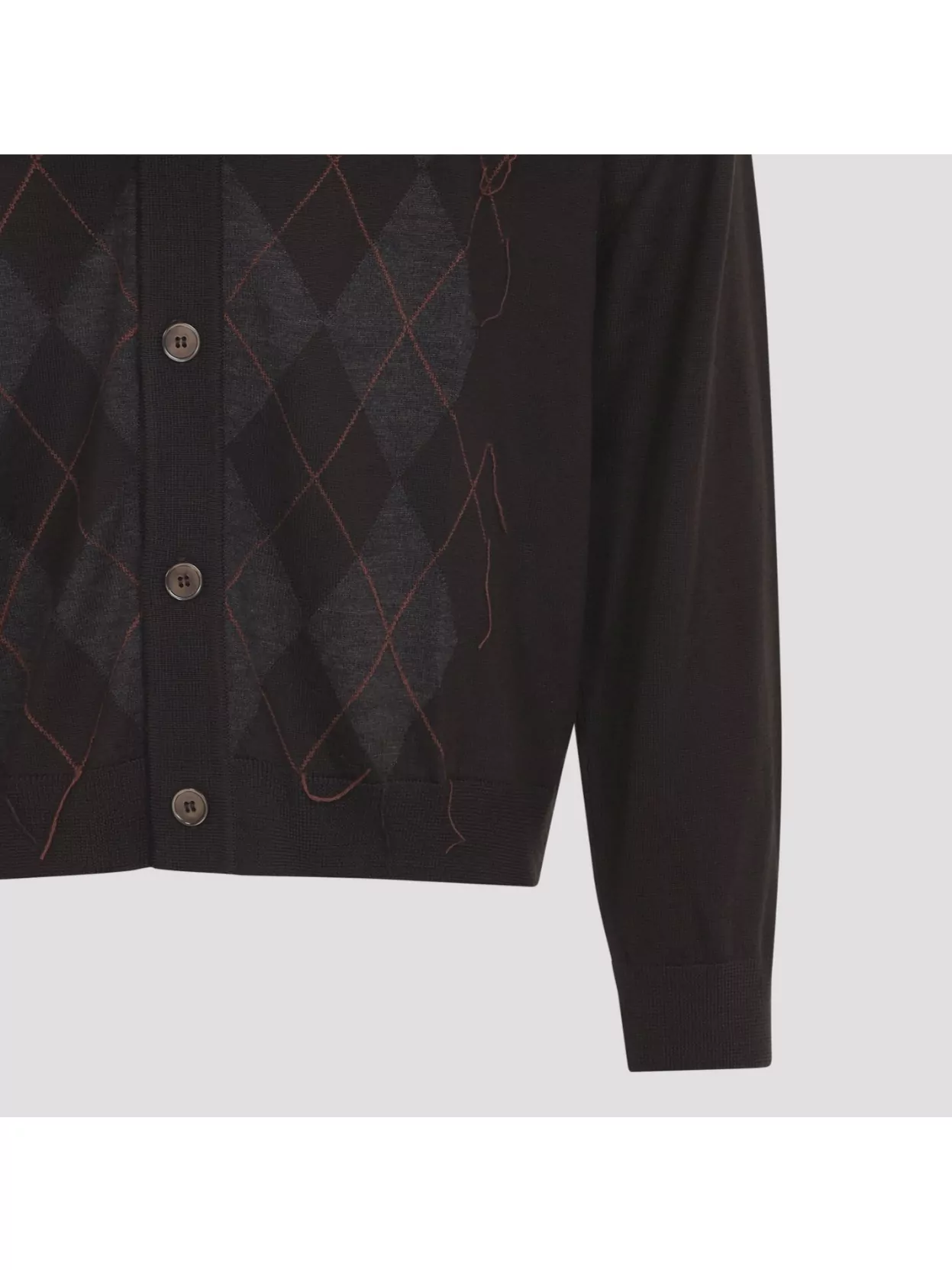 Our Legacy Evening Argyle Knit Polo Sweater