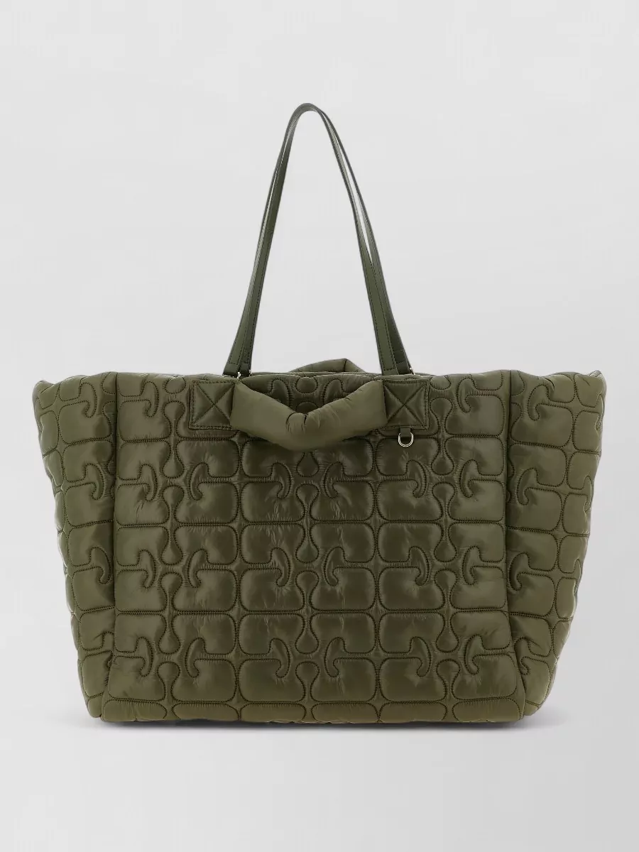 Ganni Na Quilted Xxl Tote Bag