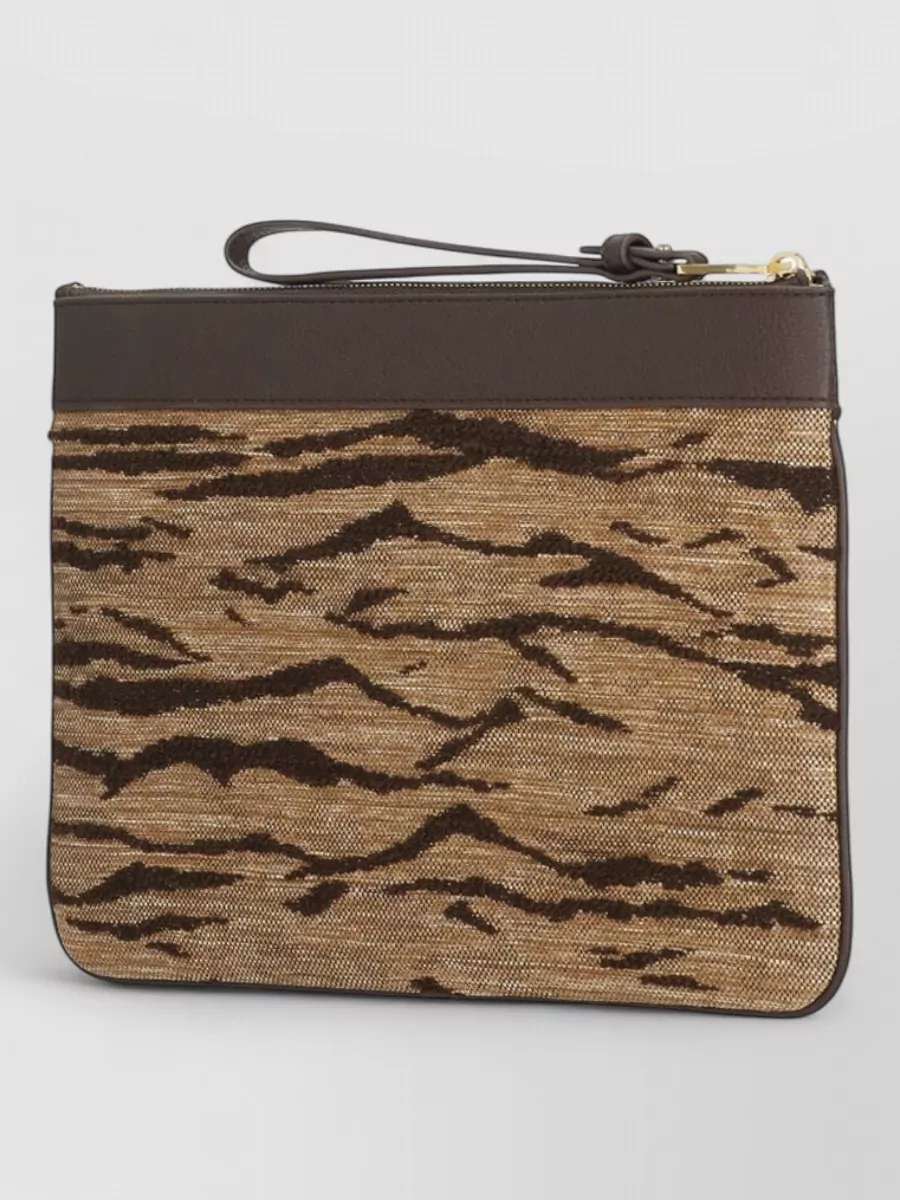 Elisabetta Franchi Animal-Print Clutch Bag