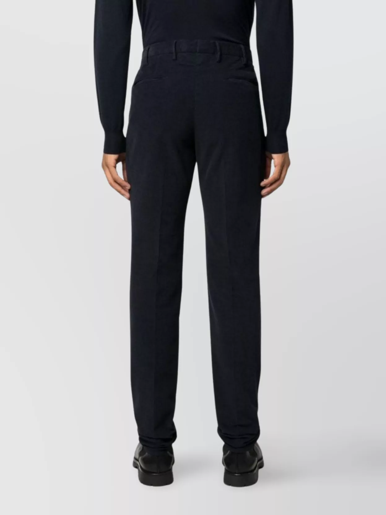 Incotex Trousers With Back Pockets And Belt Loops In Black