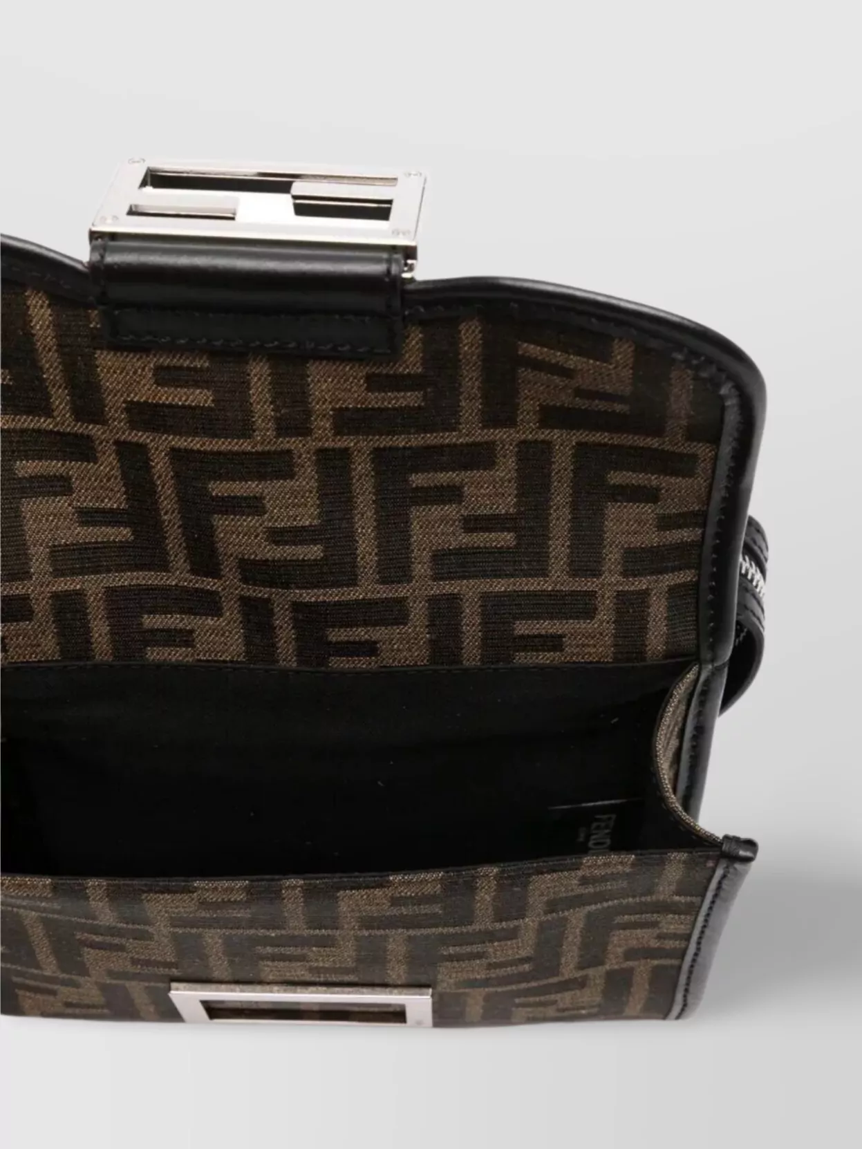 Fendi Double Monogram Baguette Bag With Adjustable Strap