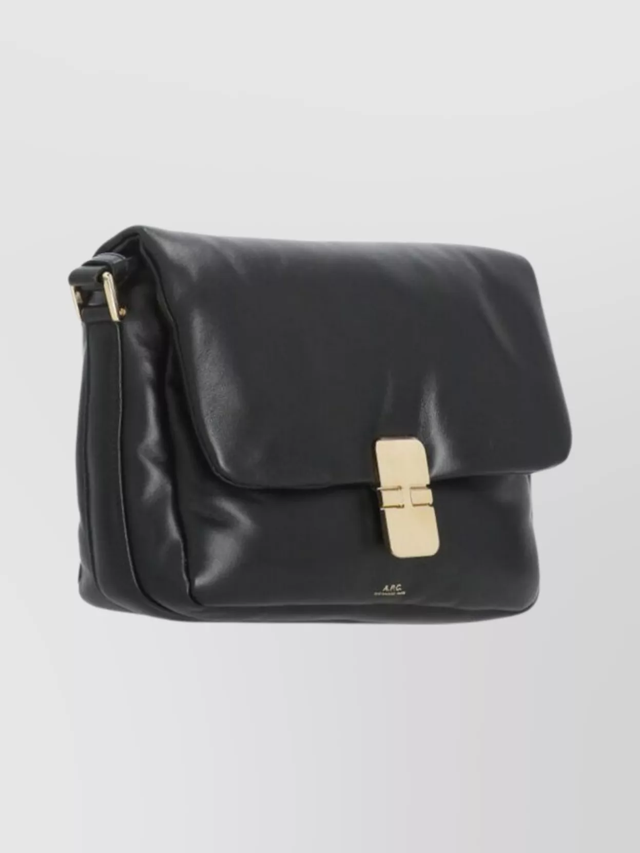 Apc Rectangular Shoulder Bag Gold-tone Hardware In Black