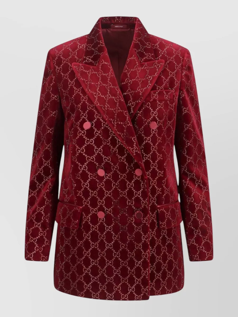 Gucci crystal-embellished velvet blazer
