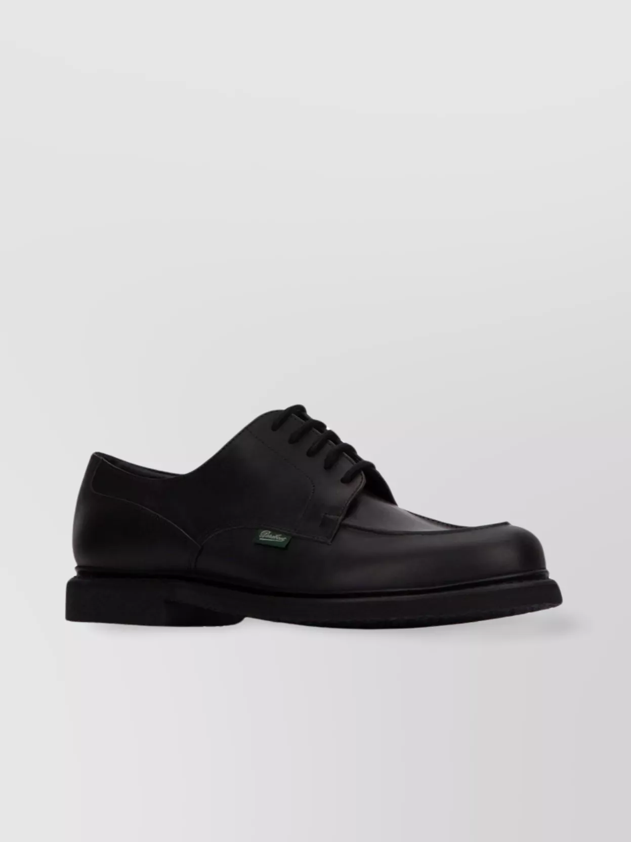 Paraboot Round Toe Lace-up Shoes In Black