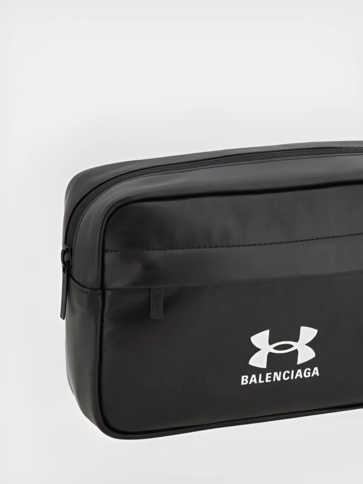 Balenciaga Compact Leather Beauty Case With Zippered Pocket