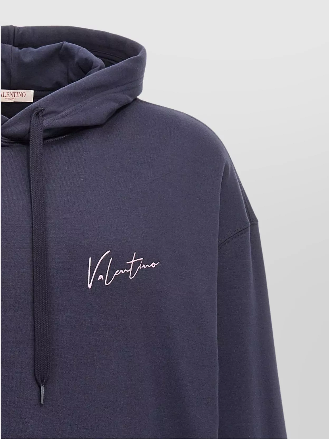Valentino Garavani Hoodie Logo Embroidered Drawstring Hood