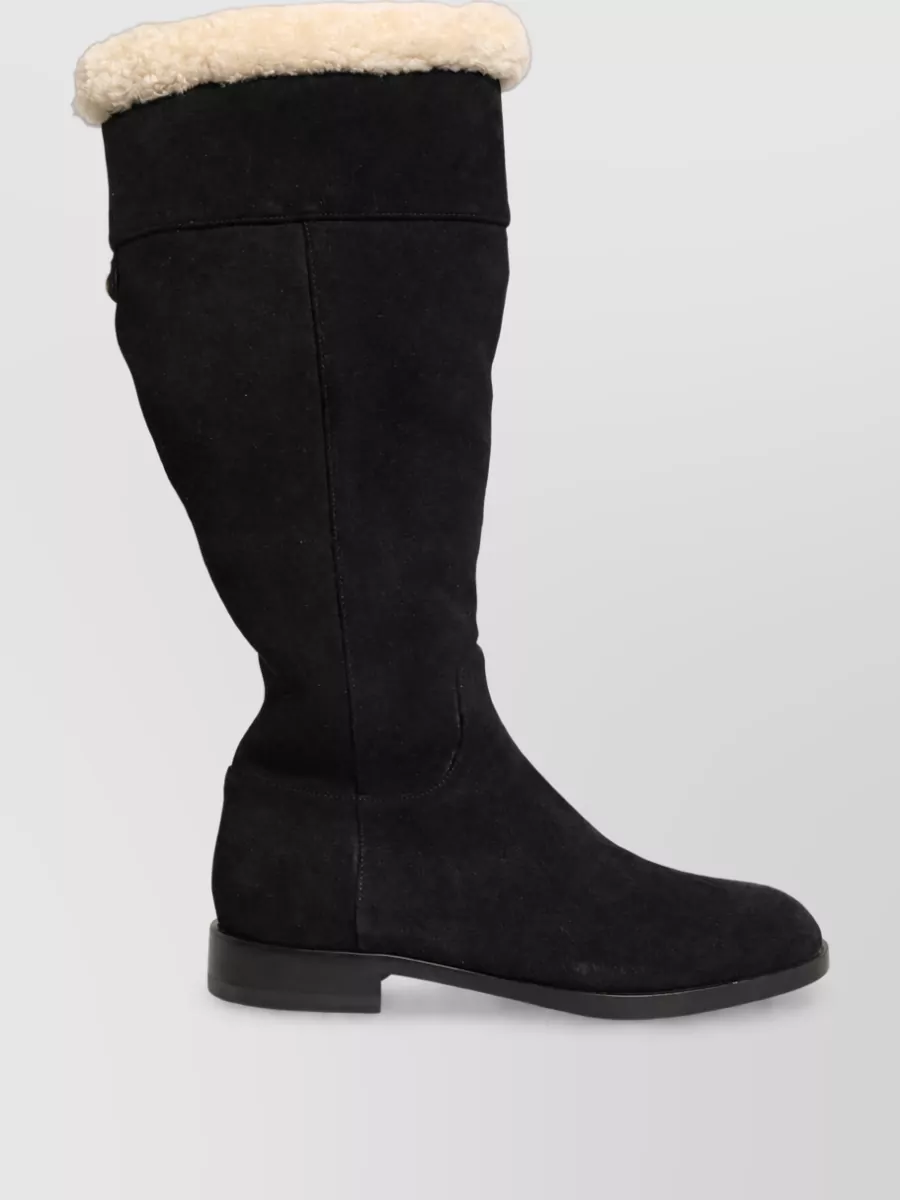 Dolce&Gabbana Suede Leather Knee-High Boots