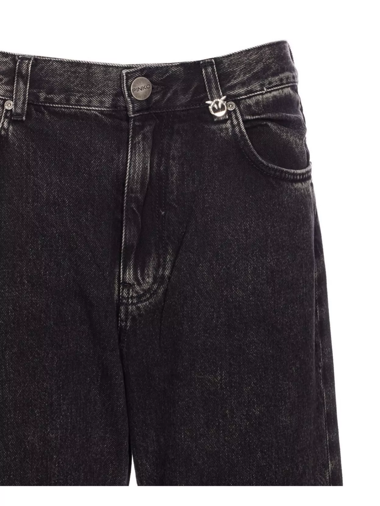 Pinko Wide Leg Straight Fit Trousers With Pockets