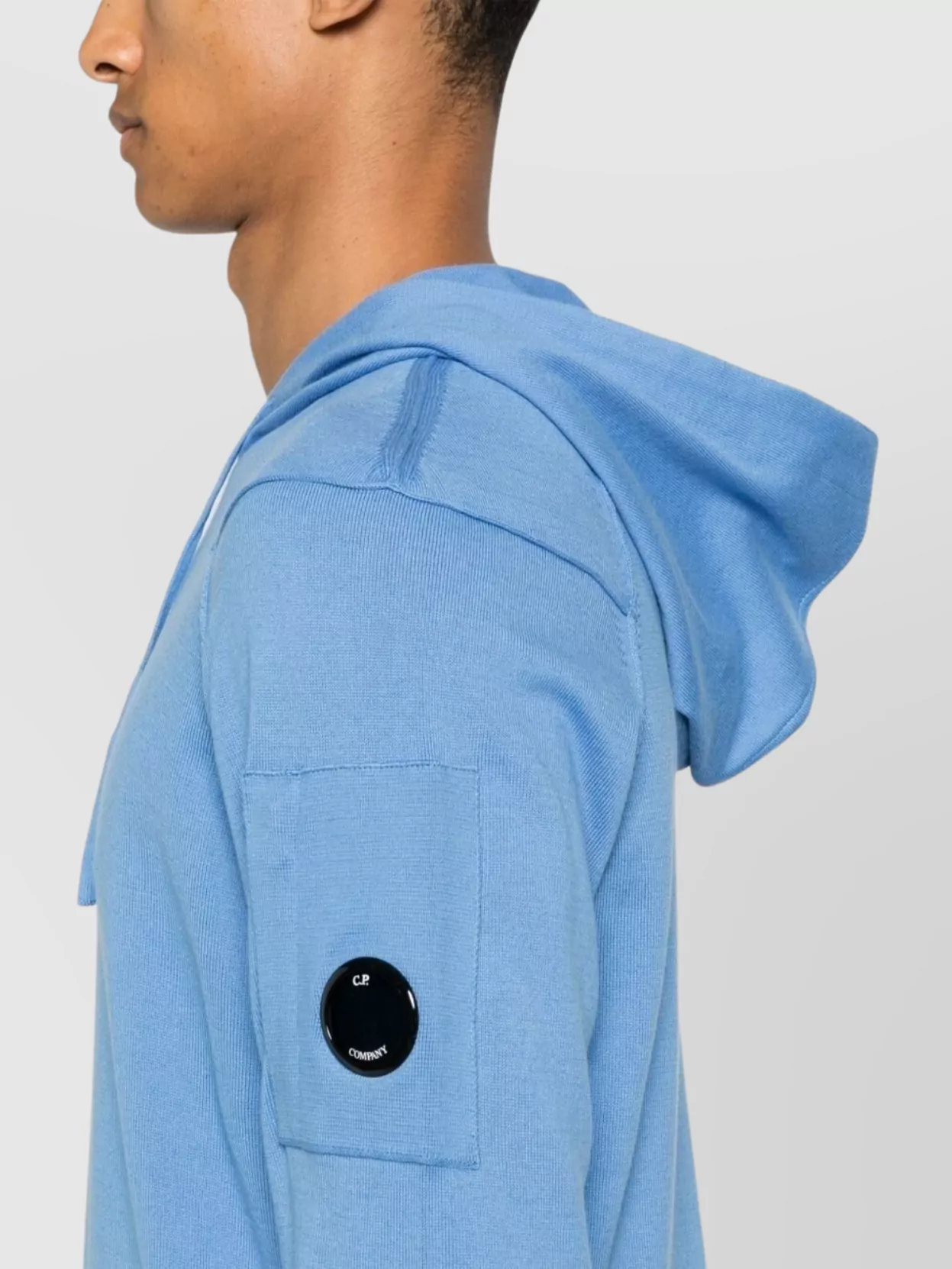 C.p. Company Patched Arm Hooded Sweater