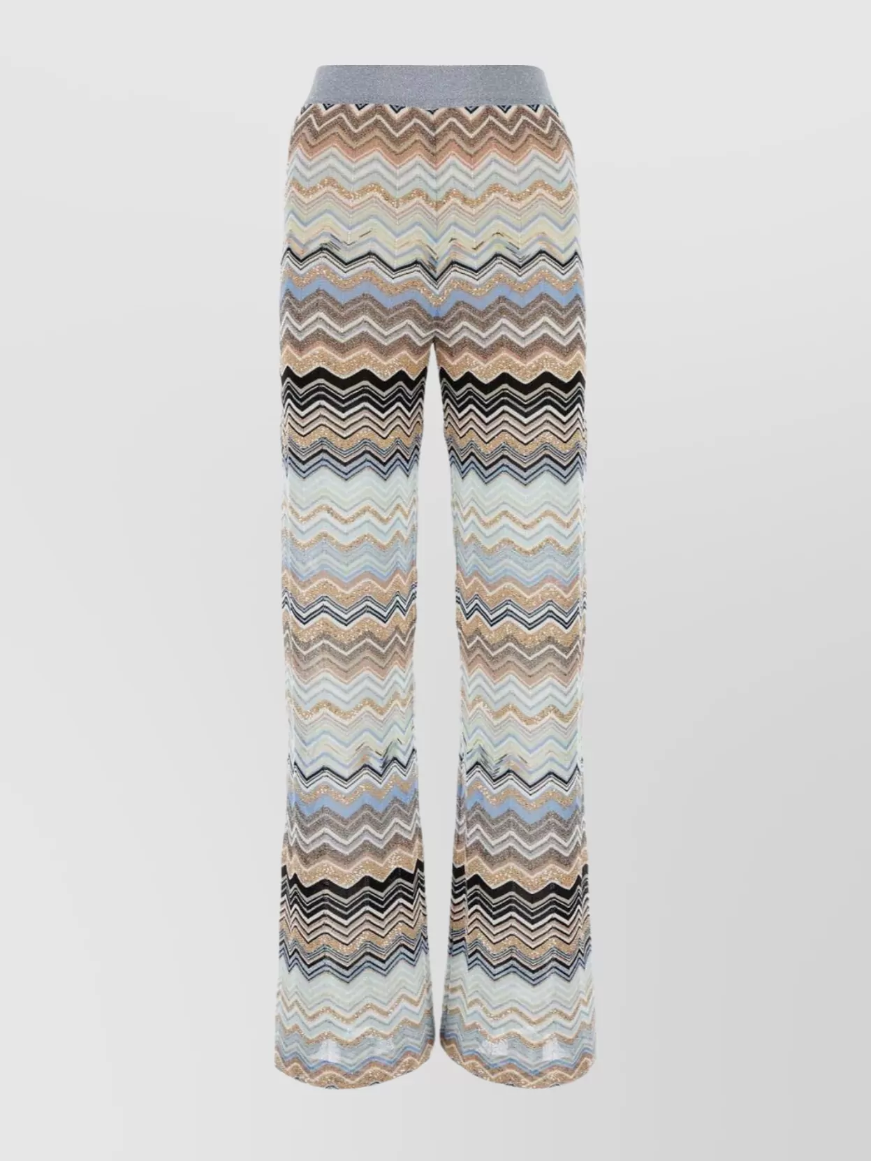 Shop Missoni Wide-leg Pant With Embroidered Chevron Pattern