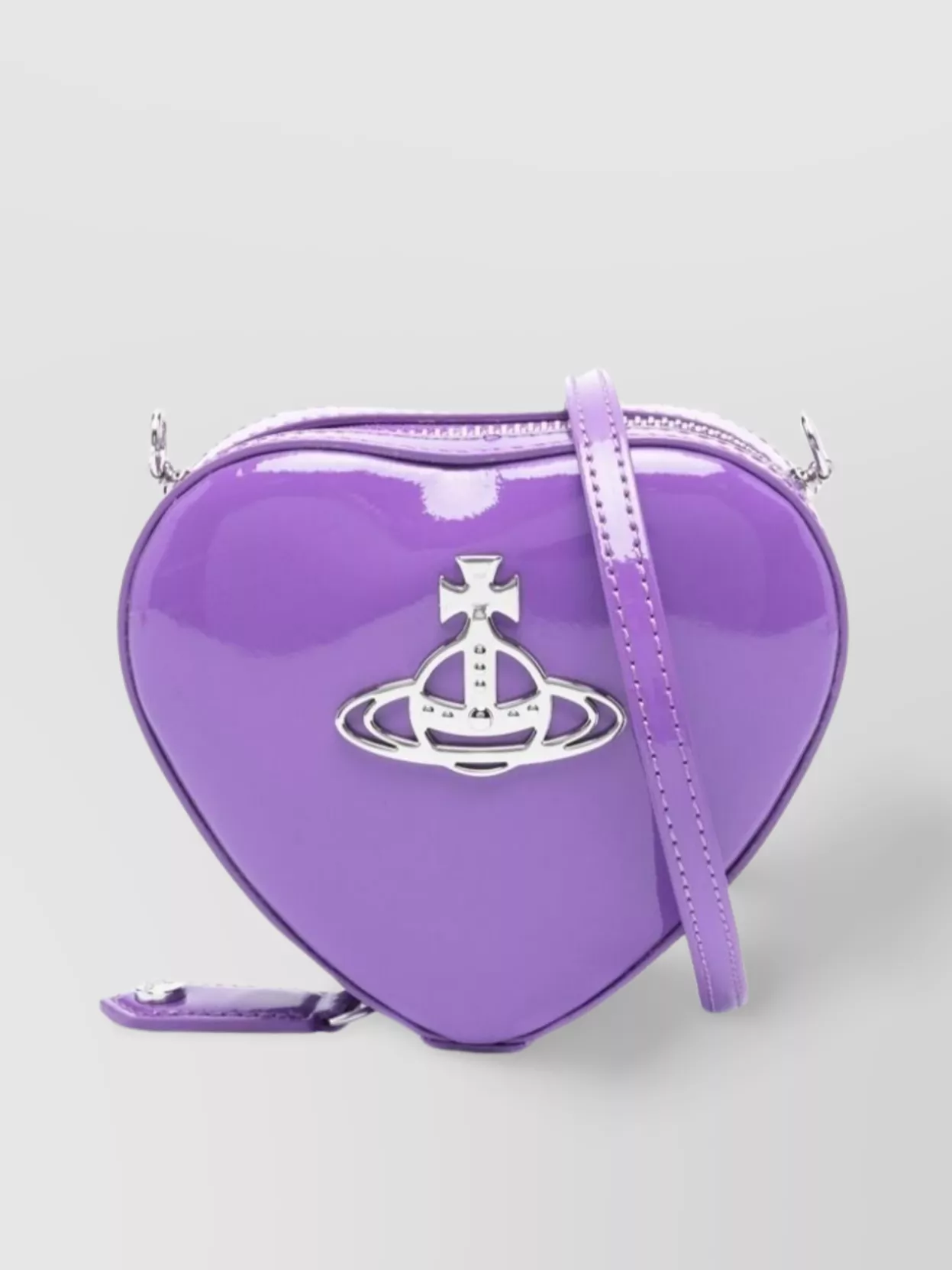 Shop Vivienne Westwood Heart-shaped Patent Leather Shoulder Bag