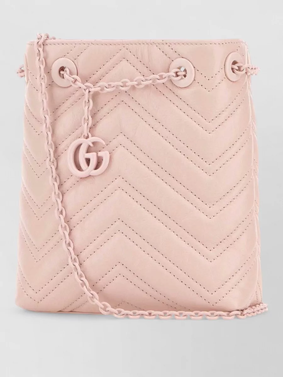 Gucci gg marmont micro leather bucket bag