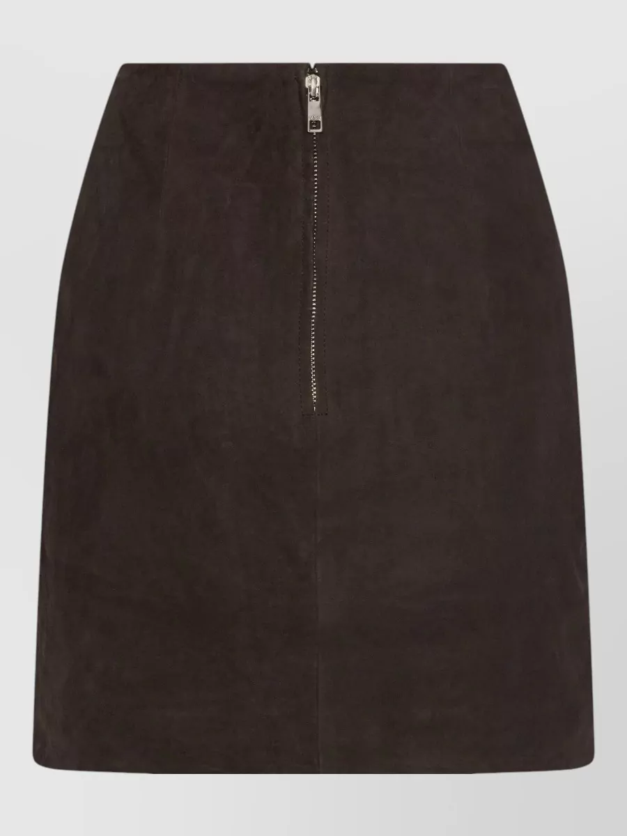 Rotate Suede High-Rise Mini Skirt
