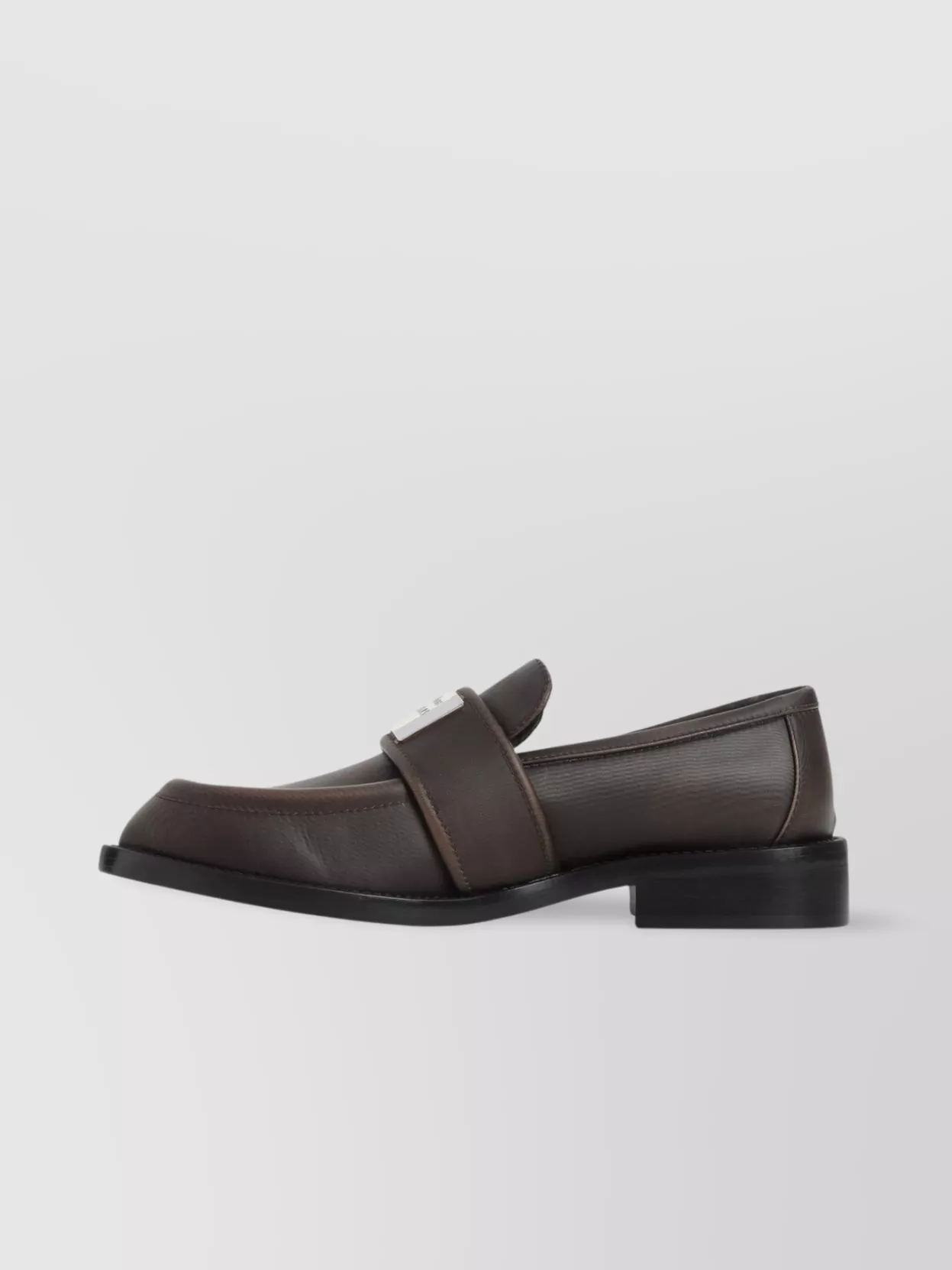 Acne Studios Brushed Nylon Loafers Silver Detail