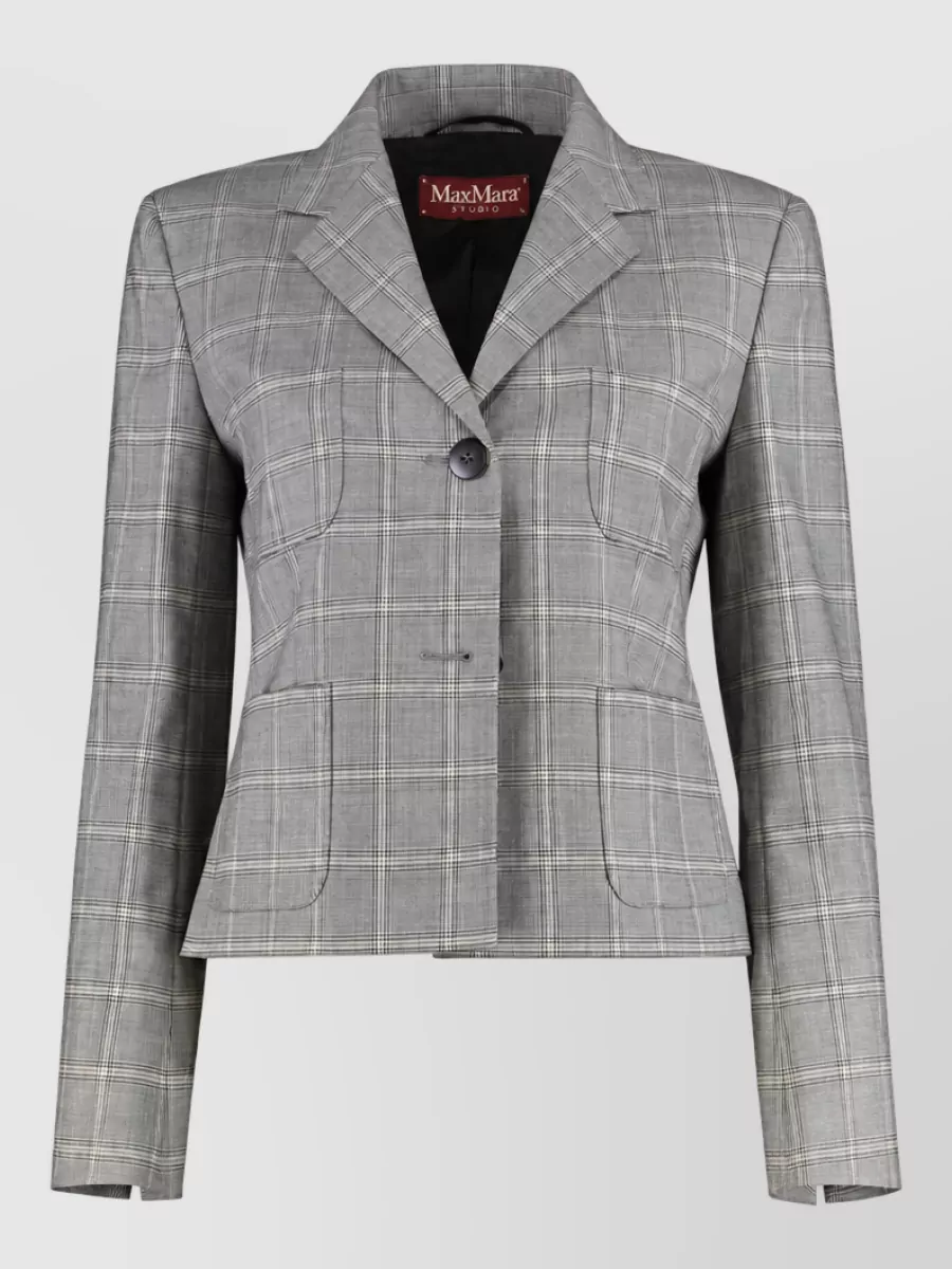 S Max Mara single-breasted wool blend blazer