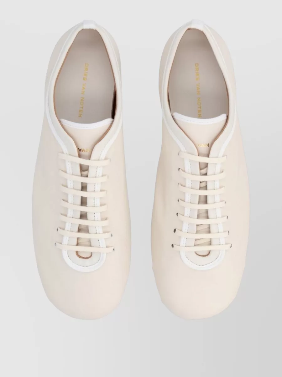 Dries Van Noten Leather Lace-Up Sneakers
