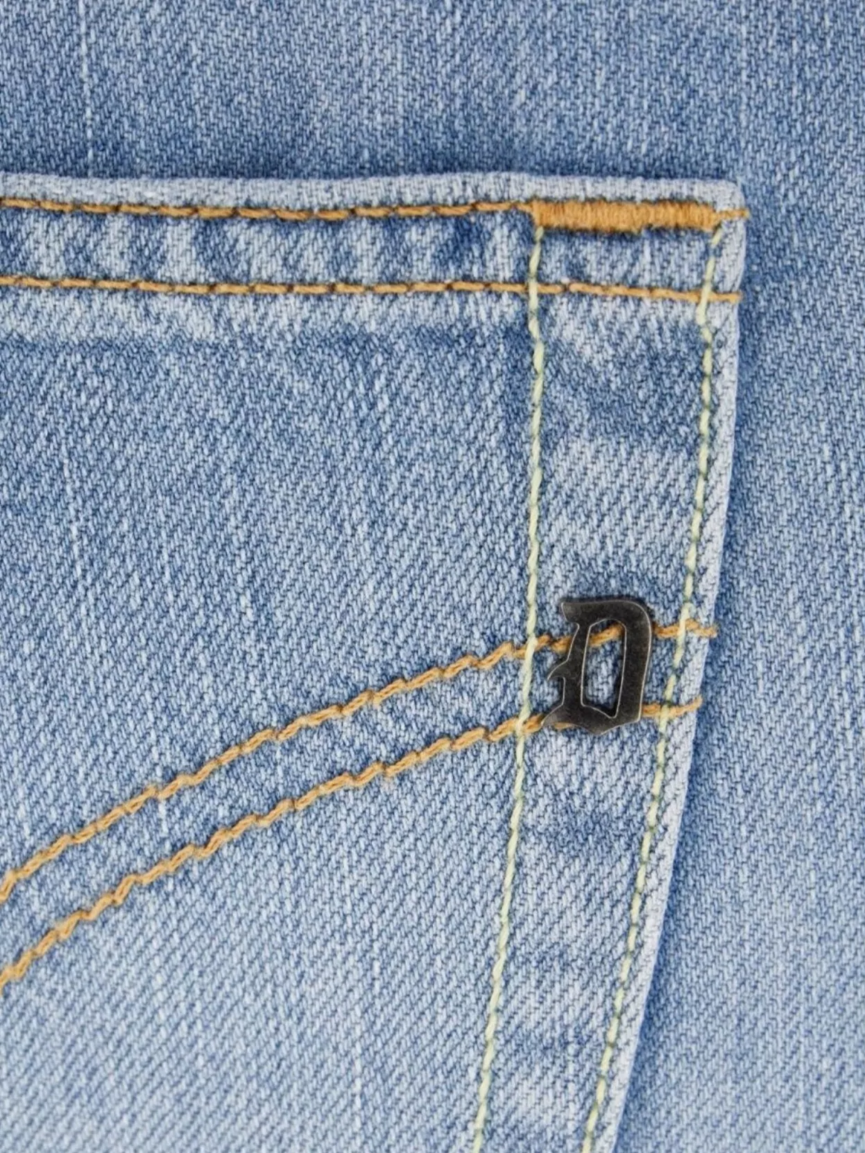 Dondup Flared Stonewashed Cotton Stretch Jeans