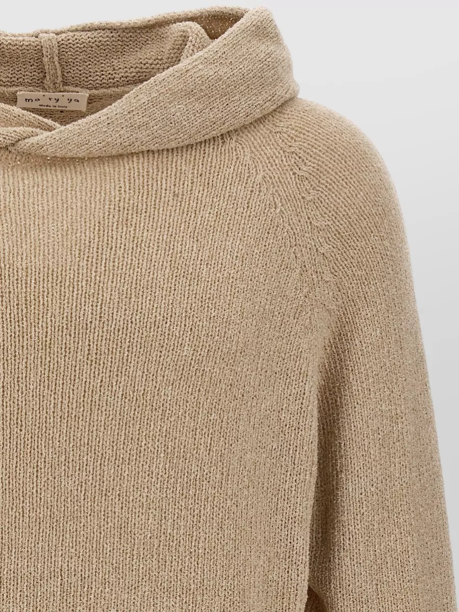 Ma'ry'ya Cashmere Blend Wool Long-Sleeve Hooded Sweater