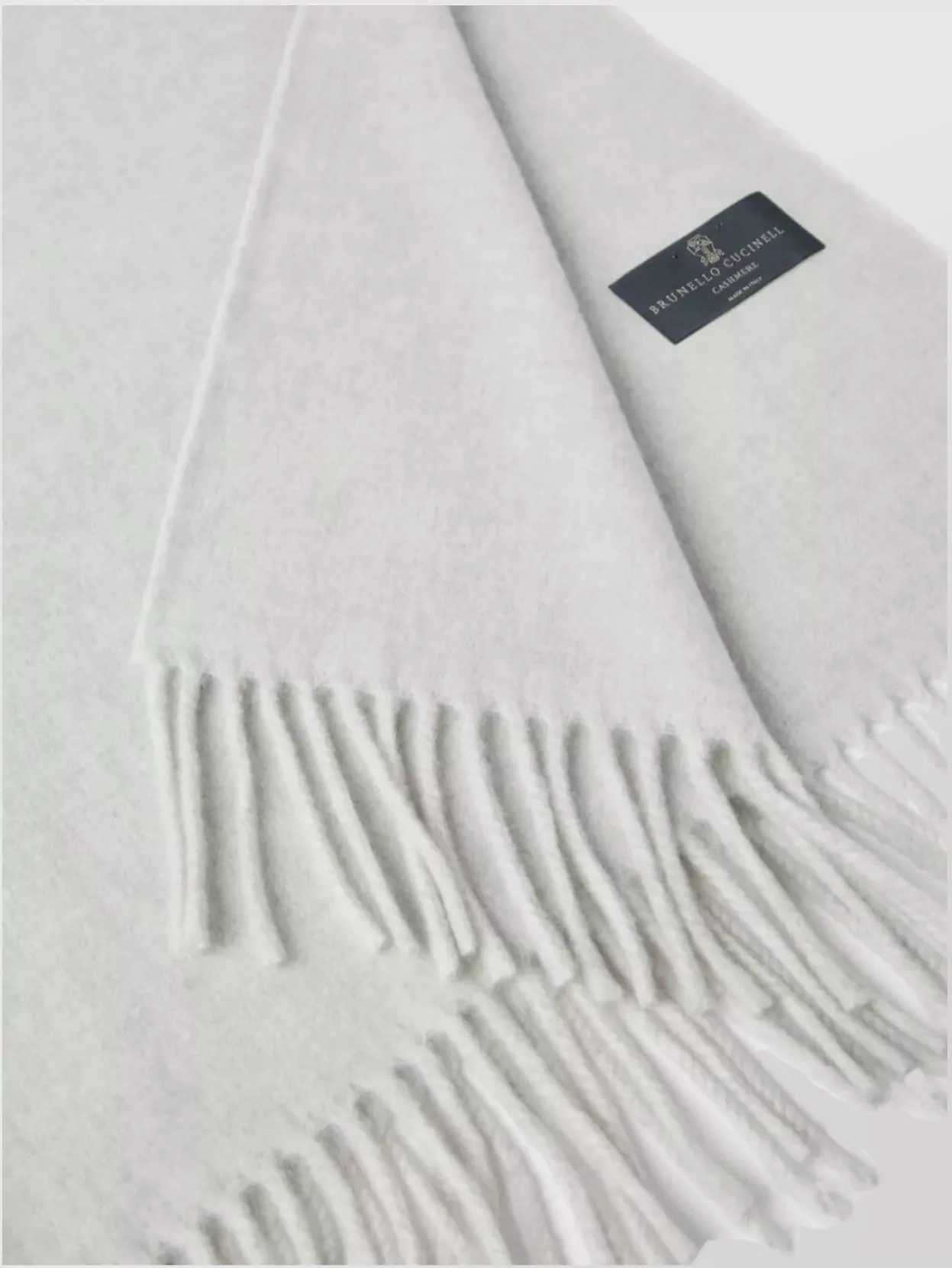 Brunello Cucinelli Fringed Cashmere Scarf Soft Texture