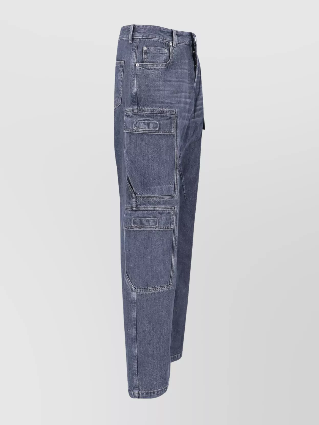 Rick Owens Drkshdw Straight Cargo Trousers Belt Loops In Multi