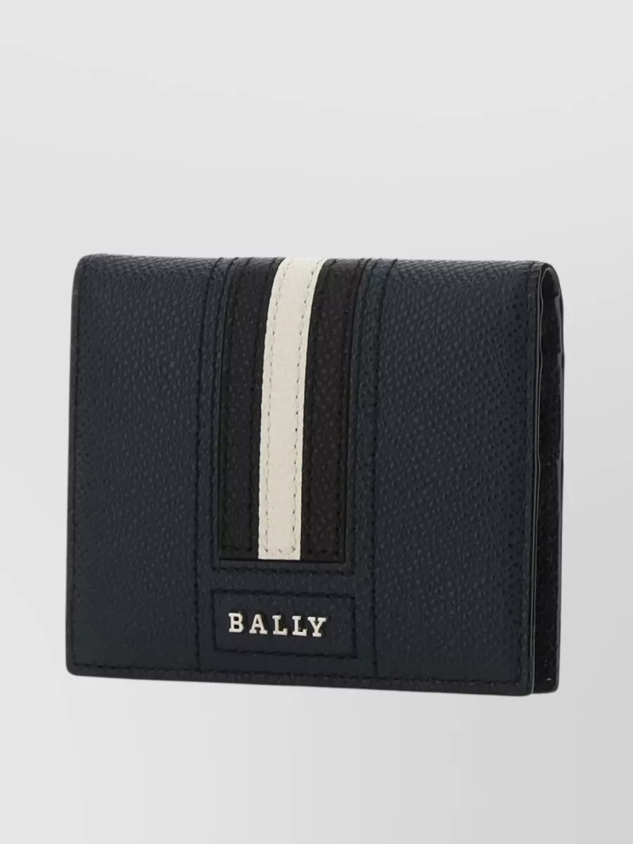 Shop Bally Textured Leather Color Block Wallet In Black