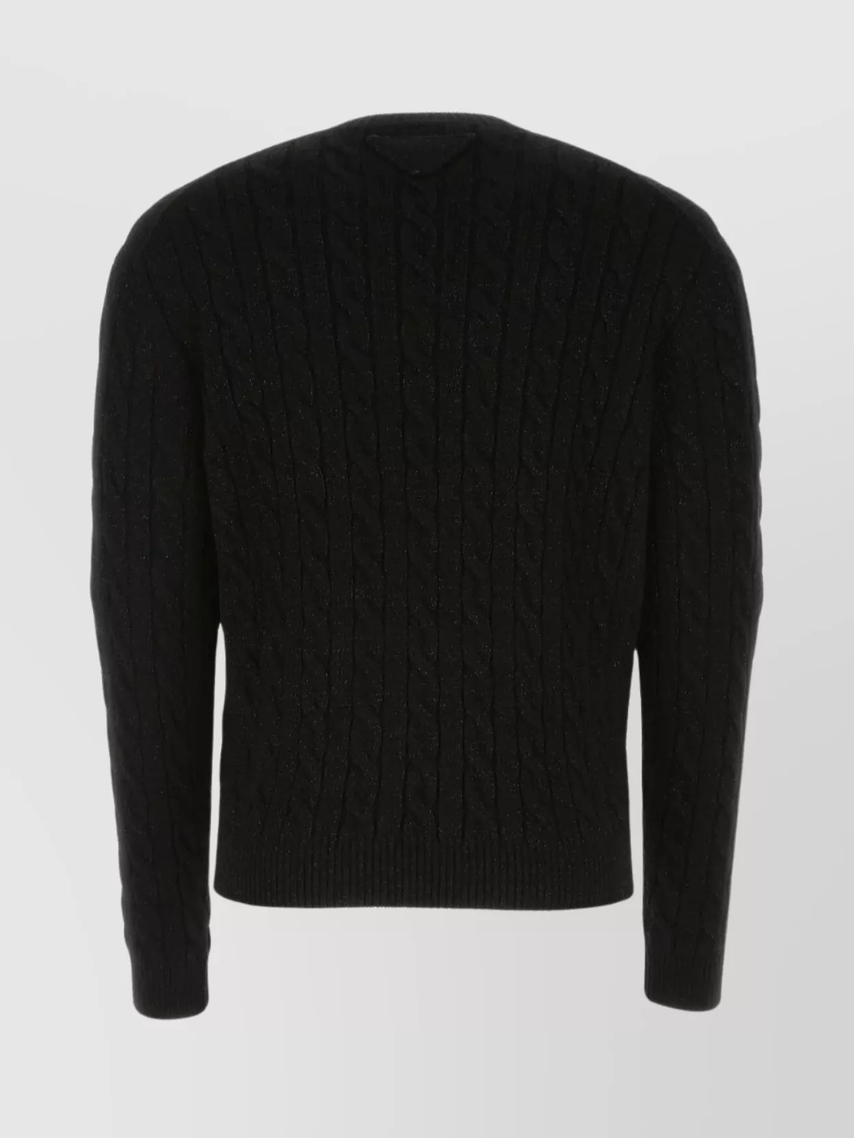 Shop Prada Cable Knit Wool Blend Sweater