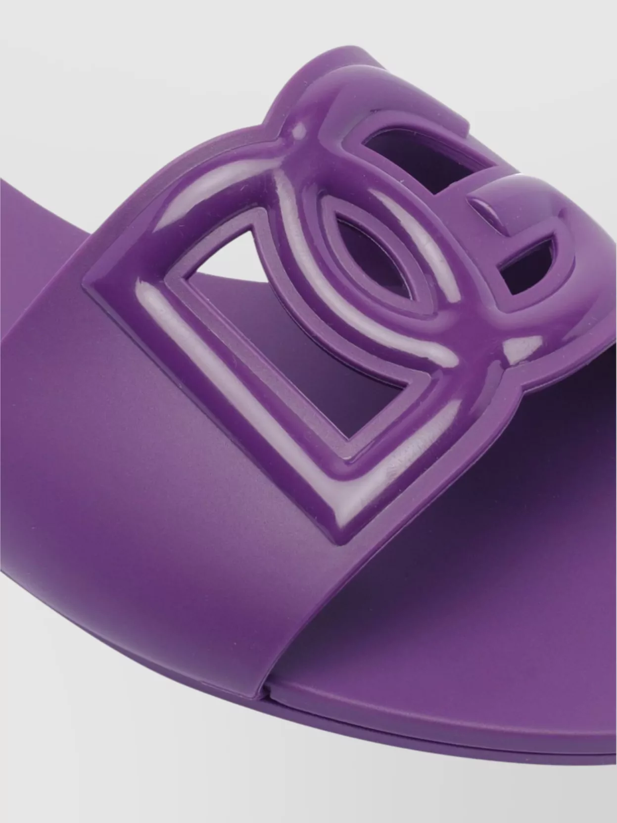 Dolce&Gabbana Open Toe Rubber Slide Sandals