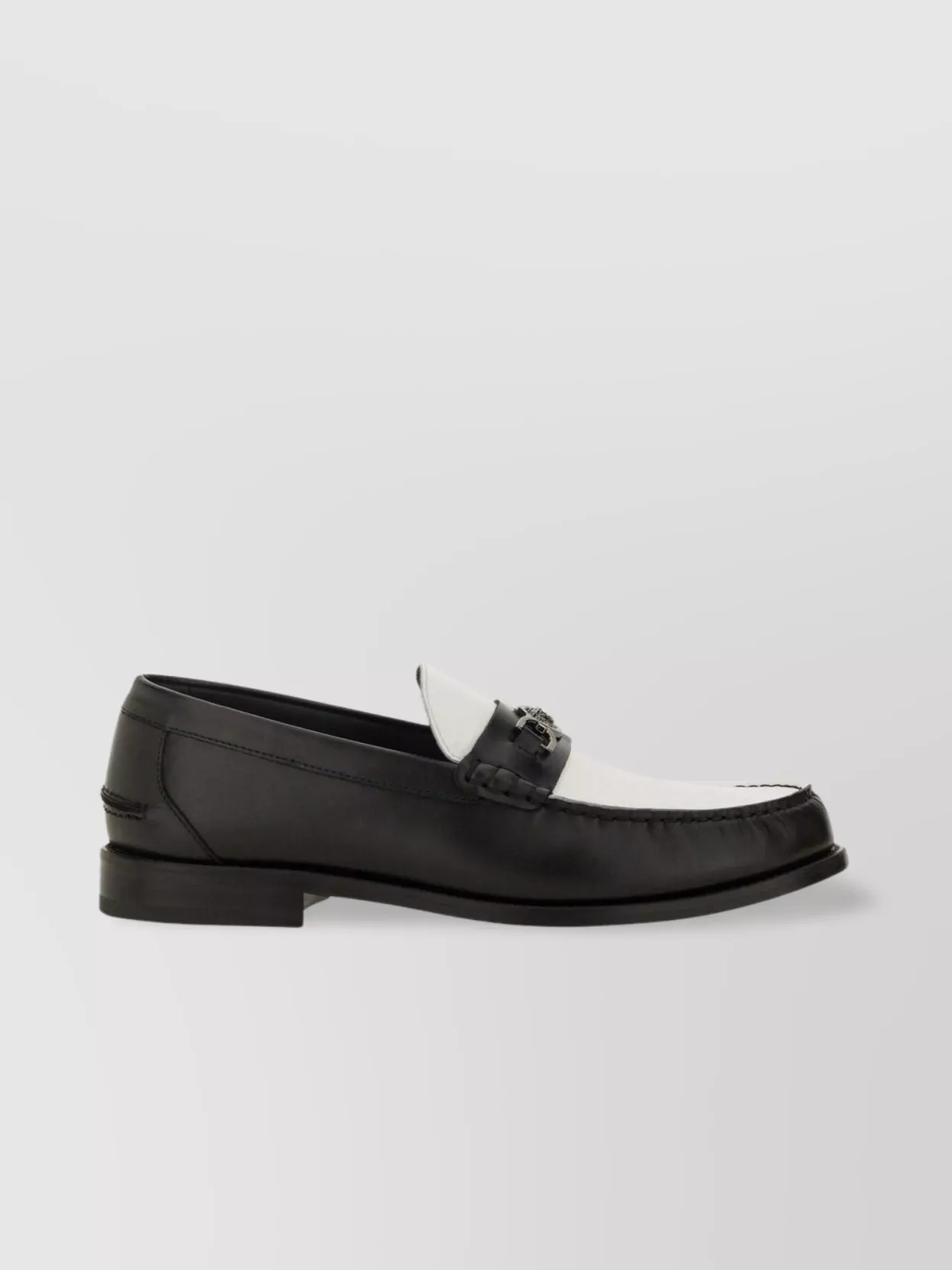 Versace Medusa 95 Round Toe Two-Tone Loafers