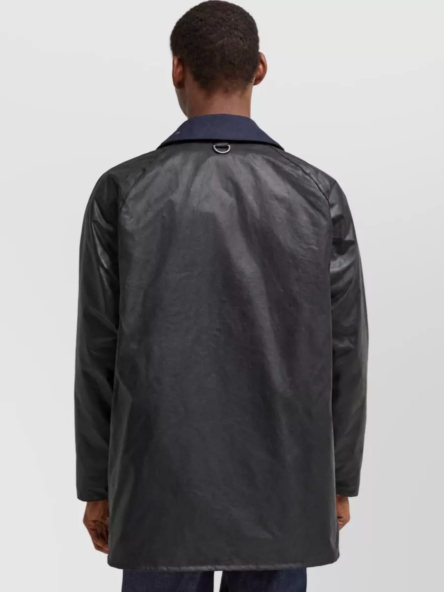 Barbour Waxed Cotton Single Breasted Coat