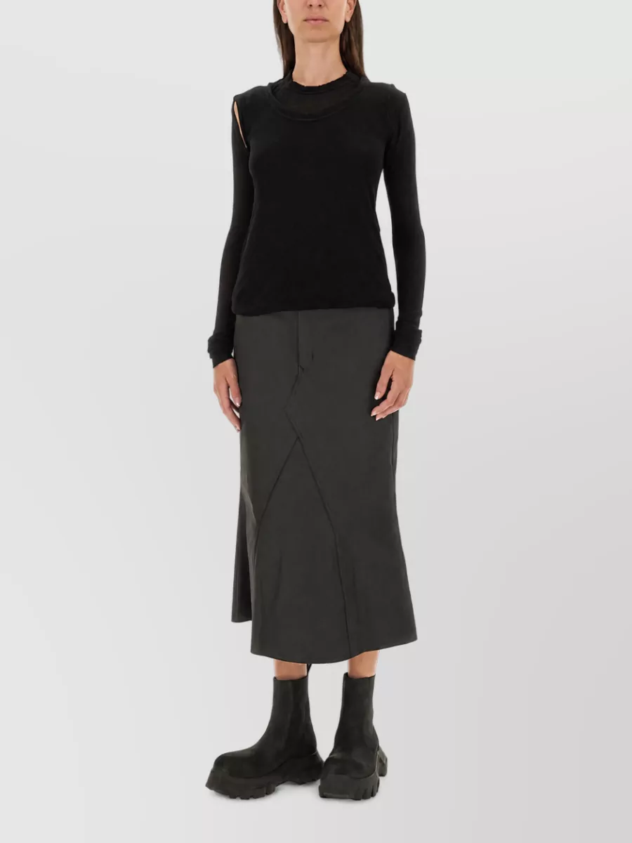 Rick Owens Denim A-Line Skirt