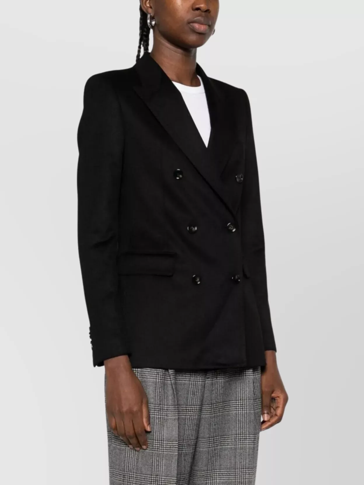 Tagliatore Double-Breasted Wool Blazer Buttoned Cuffs